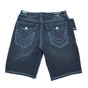 TRUE RELIGION BOBBY FLAP BIG T SHORT-DEEP SILENCE BLACK
