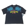TRUE RELIGION SHORT SLEEVE TIGER LOGO OVERSIZED TEE-JET BLACK