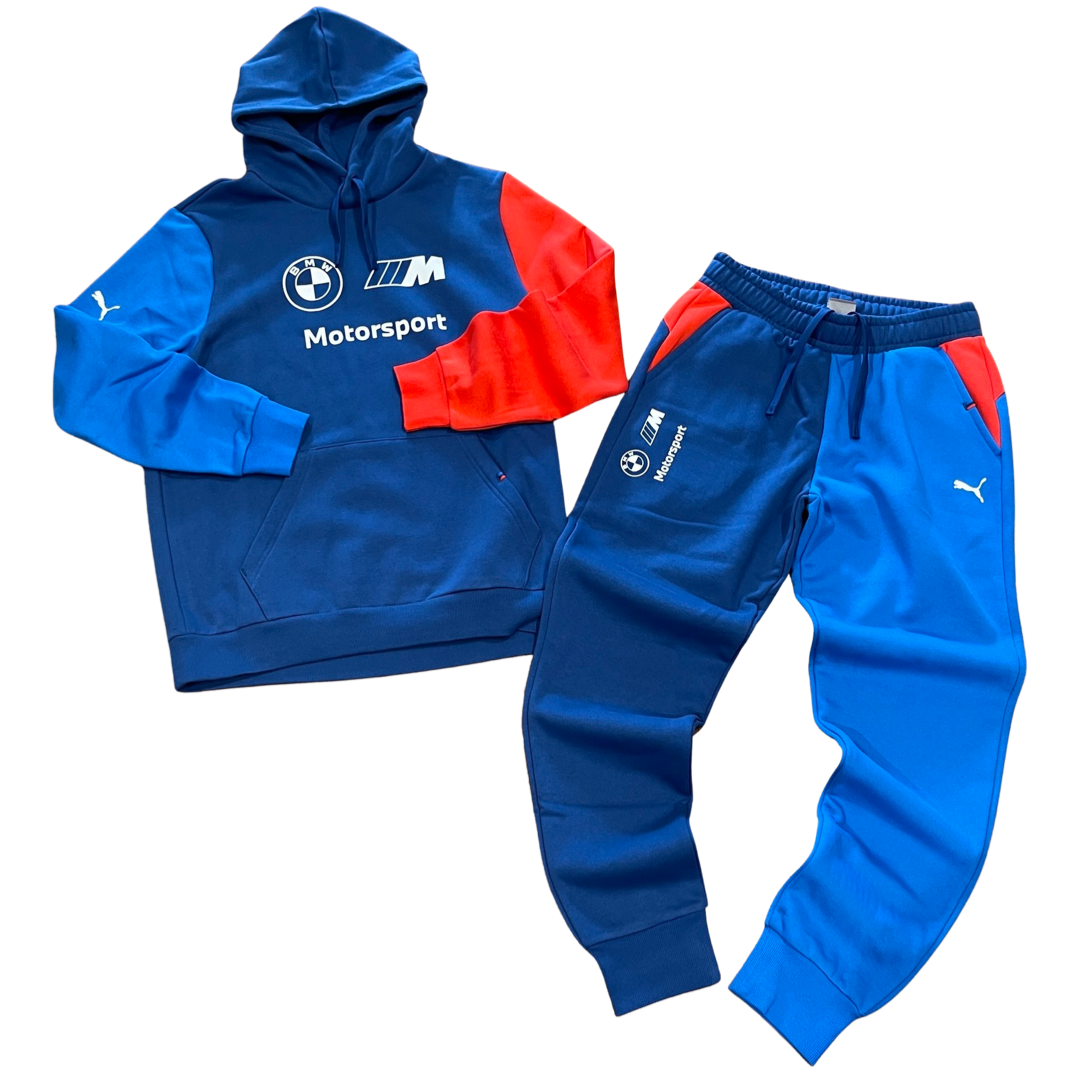 PUMA BMW ESSENTIALS SWEATSUIT HOODIE Men’s- PRO BLUE-M COLOR