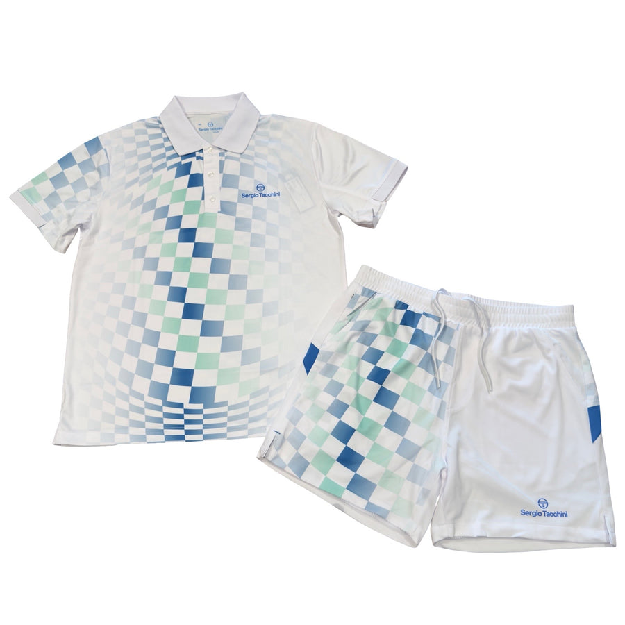 SERGIO TACCHINI LUCA PIQUE POLO SHORT SET- Men’s -BRILLIANT WHITE