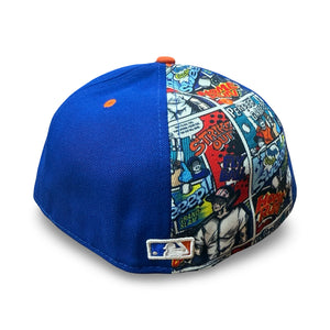 NEW ERA 5950  COMIC -NEW YORK METS -ROYAL BLUE ORANGE”