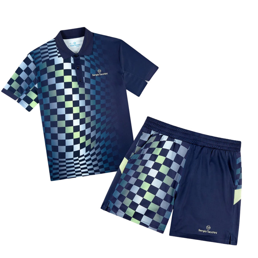 SERGIO TACCHINI LUCA PIQUE POLO SHORT SET- Men’s -ECLIPSE