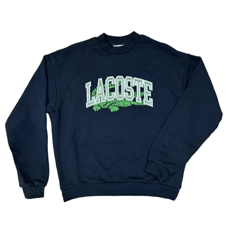 LACOSTE LOOSE FIT FLEECE CREWNECK SWEATSHIRT -Men’s - BLACK-031