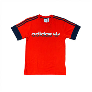 Adidas Original 3 STRIPE SPLIT -SHIRT TEE Men’s - RED /LEGEND INK