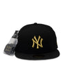 NEW ERA 5950  FITTED CAP MULTI PATCH   - NEW YORK YANKEE/ BLACK GOLD