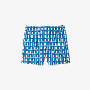 Lacoste  PATTERNED  SWIMWEAR TRUNKS Short Men’s -WHITE-BLUE-GREEN