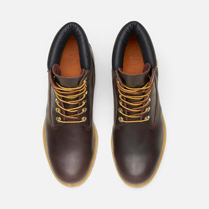 timberland dress boot mens Timberland PREMIUM 6 IN LACE WP LEATHER BOOT Men's -DARK BROWN FULL GR – Moesports