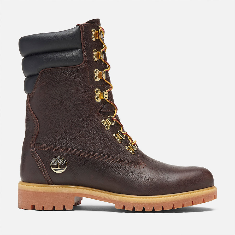 Timberland PREMIUM 10 IN TALL LACE WATERPROOF LEATHER SUPER BOOT Men’s -DARK BROWN FULL GRAIN