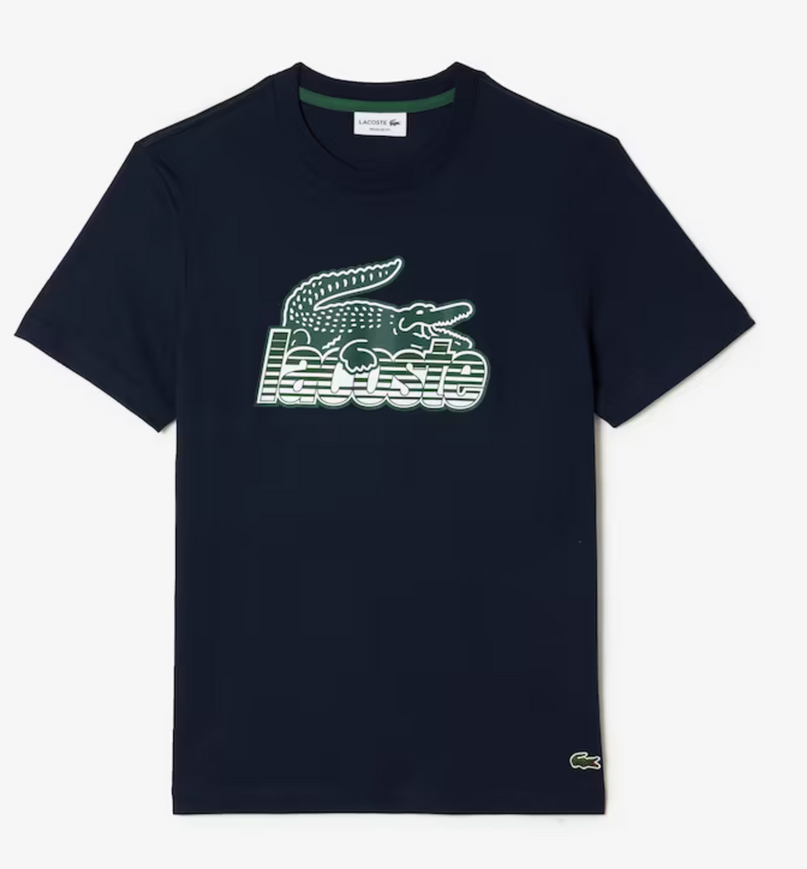 LACOSTE REGULAR FIT LOGO JERSEY CREW NECK T-SHIRT Men’s-NAVY BLUE -166