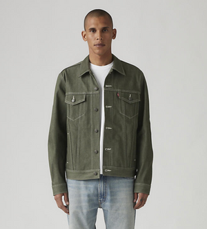 Levis Strauss & Co TRUCKER JACKET HARD DENIM Men’s -GREEN