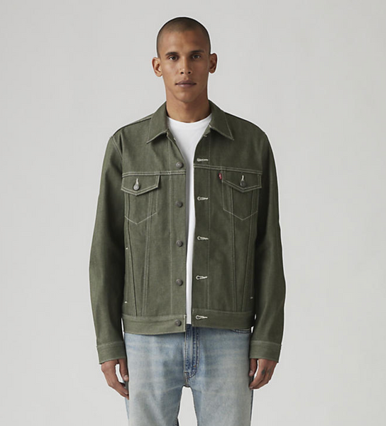 Levi's 501★オーバーダイ★カモフラージュ柄カーキW32★レアUSA製 Levis Strauss & Co TRUCKER JACKET HARD DENIM Men's -GREEN – Moesports