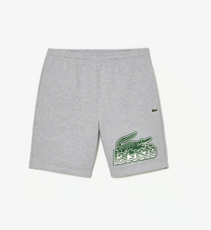 Lacoste REGULAR FIT GRAPHIC SHORTS Men’s - GREY CHINE-CCA