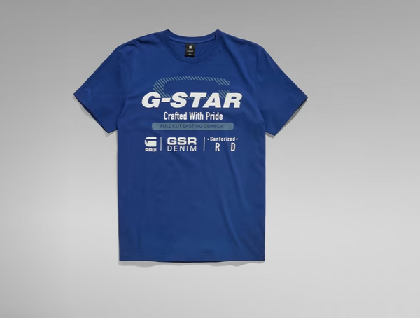 送料込★G-Star★Stacked Old Skool Logo R T Tシャツ G-Star RAW OLD SKOOL ORIGINAL R T / Men's -WHITE – Moesports