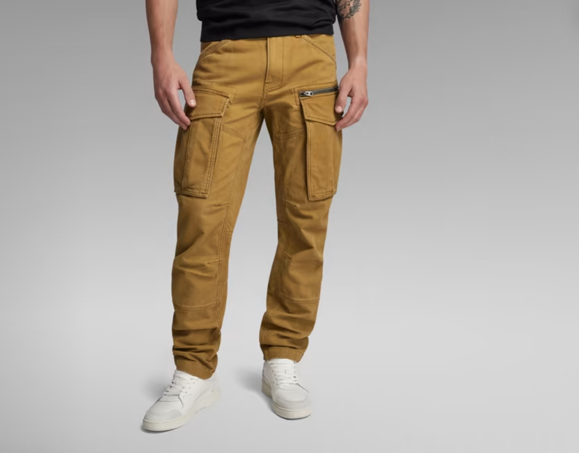 Buy G-STAR RAW Olive Green & Black Printed 3D Tapered Cargo Trousers -  Trousers for Men 1276621 | Myntra