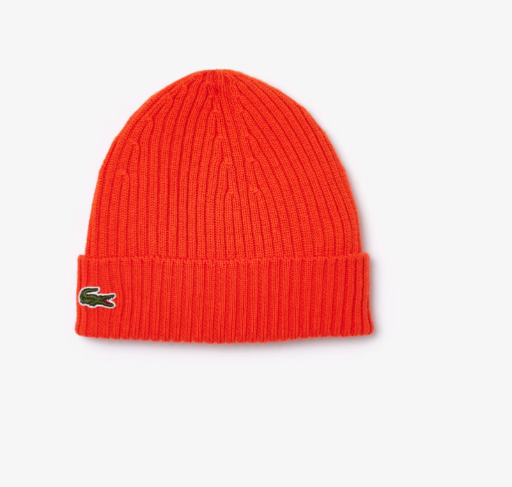 LACOSTE CORE RIBBED BEANIE