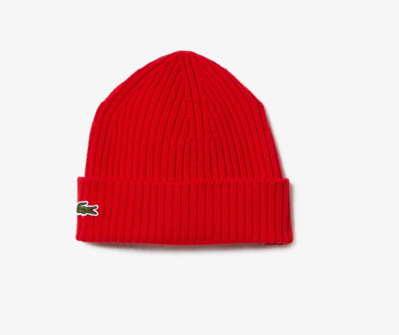 LACOSTE CORE RIBBED BEANIE