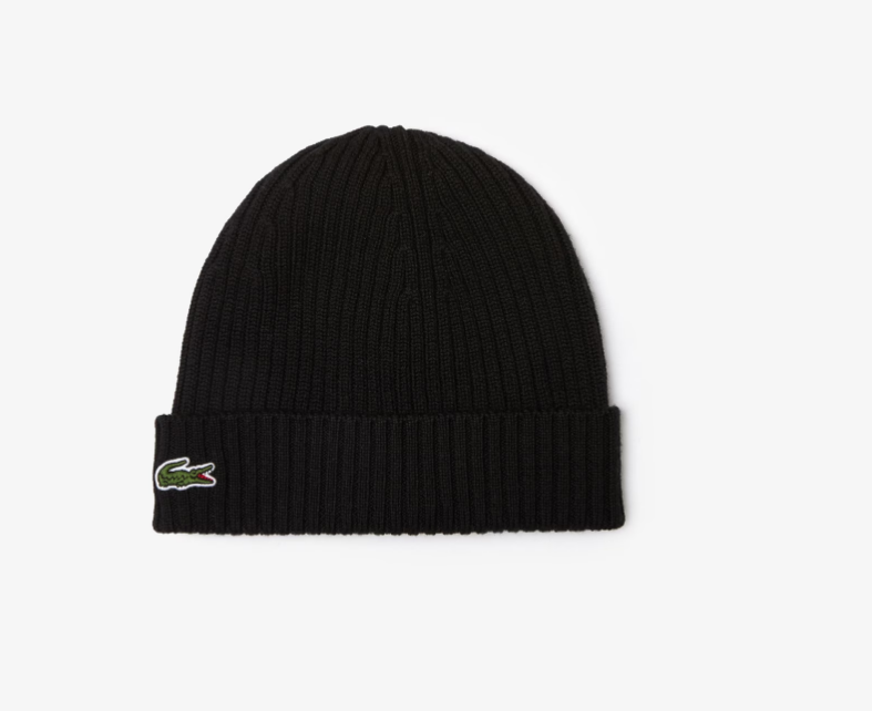 LACOSTE CORE RIBBED BEANIE