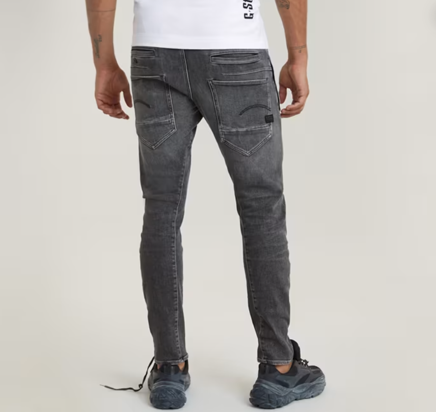 G-Star Raw  D-STAQ 3D  SLIM Men’s -FADED ODYSSEY GREY DESTROYED