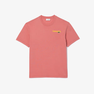 LACOSTE WASHED EFFECT T-SHIRT Men’s -PINK-ZV9