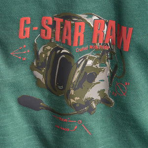 G-Star RAW HEADPHONES BACK GR R T / Men’s -BLUE SPRUCE