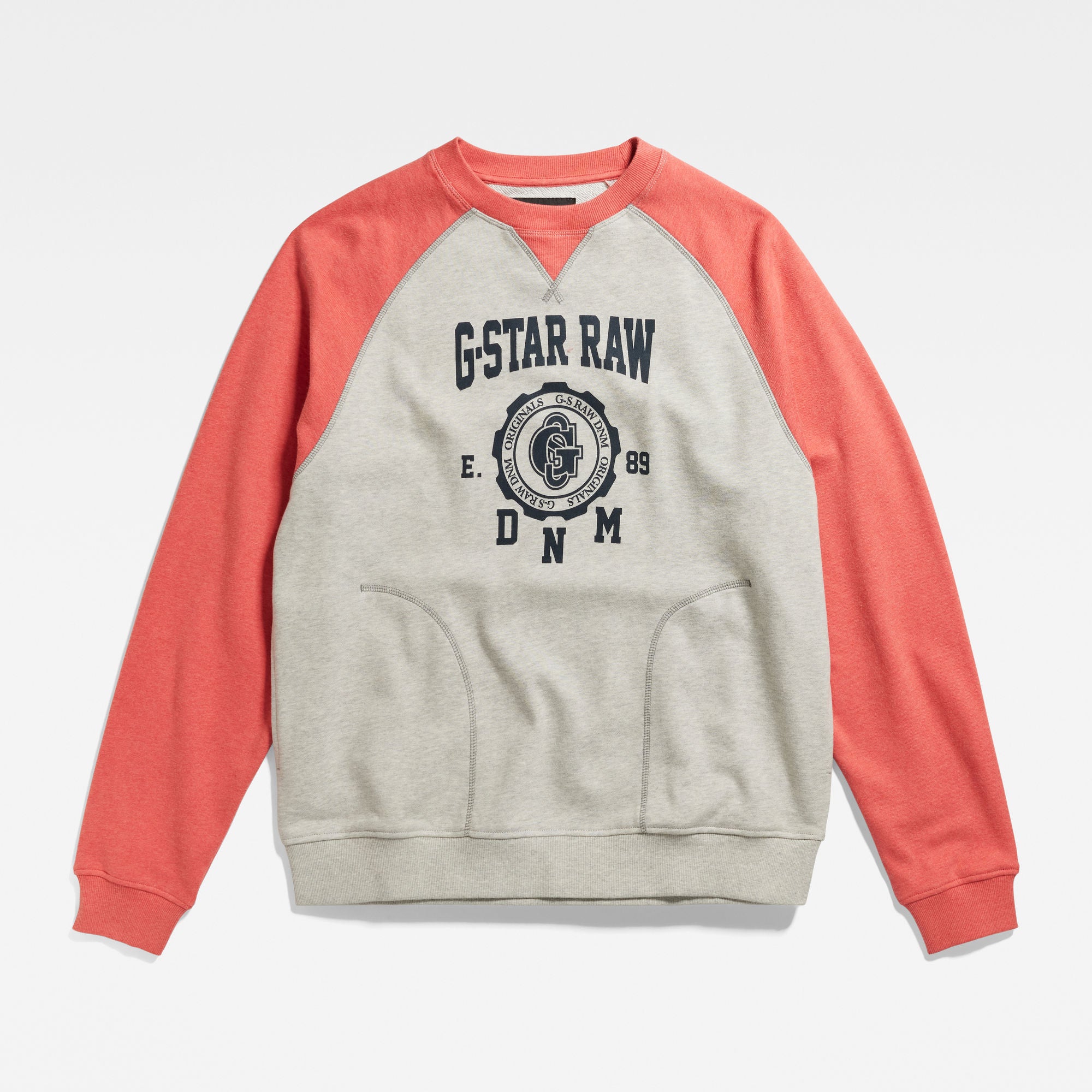 送料込★G-Star★Collegic Raglan Loose R スウェットシャツ G-Star RAW COLLEGIC RAGLAN LOOSE R SW / Men' / MILK HTR