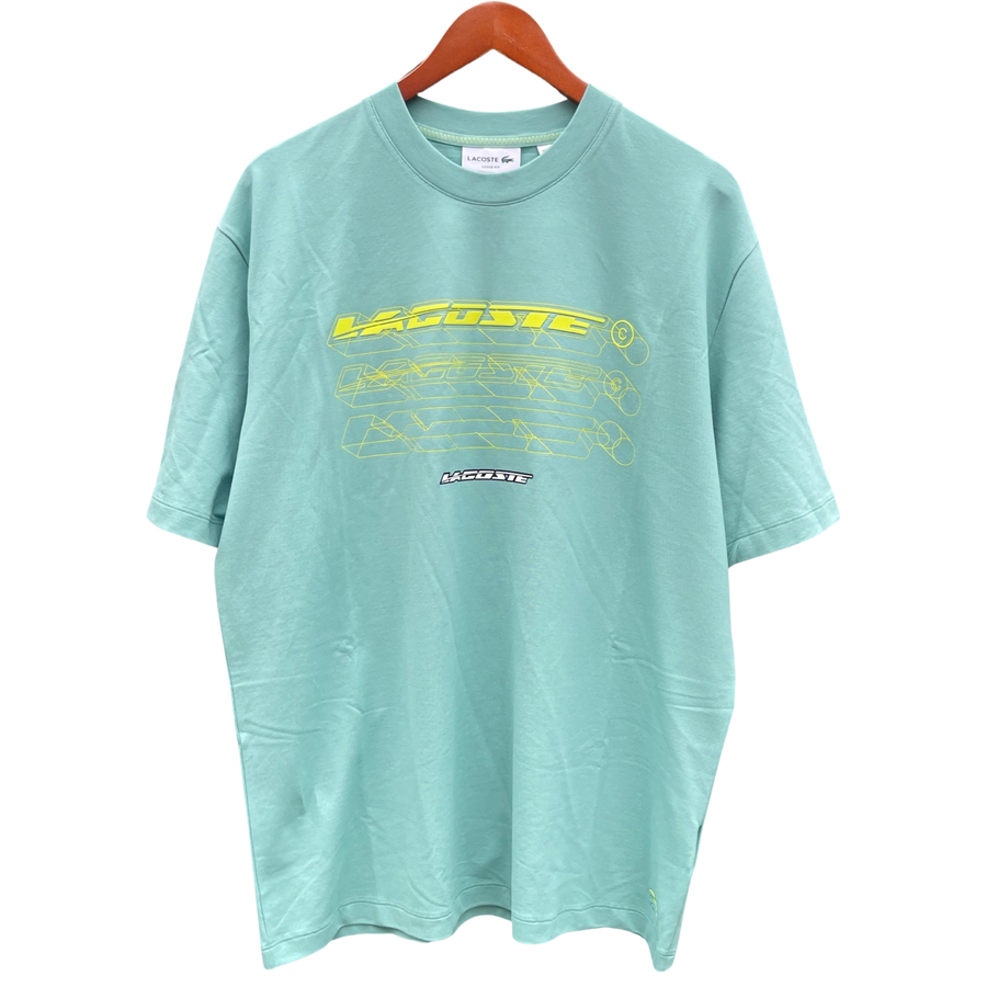 LACOSTE LOOSE FIT ORGANIC COTTON  PIQUE CREW NECK T-SHIRT Men’s-GREEN -3A4