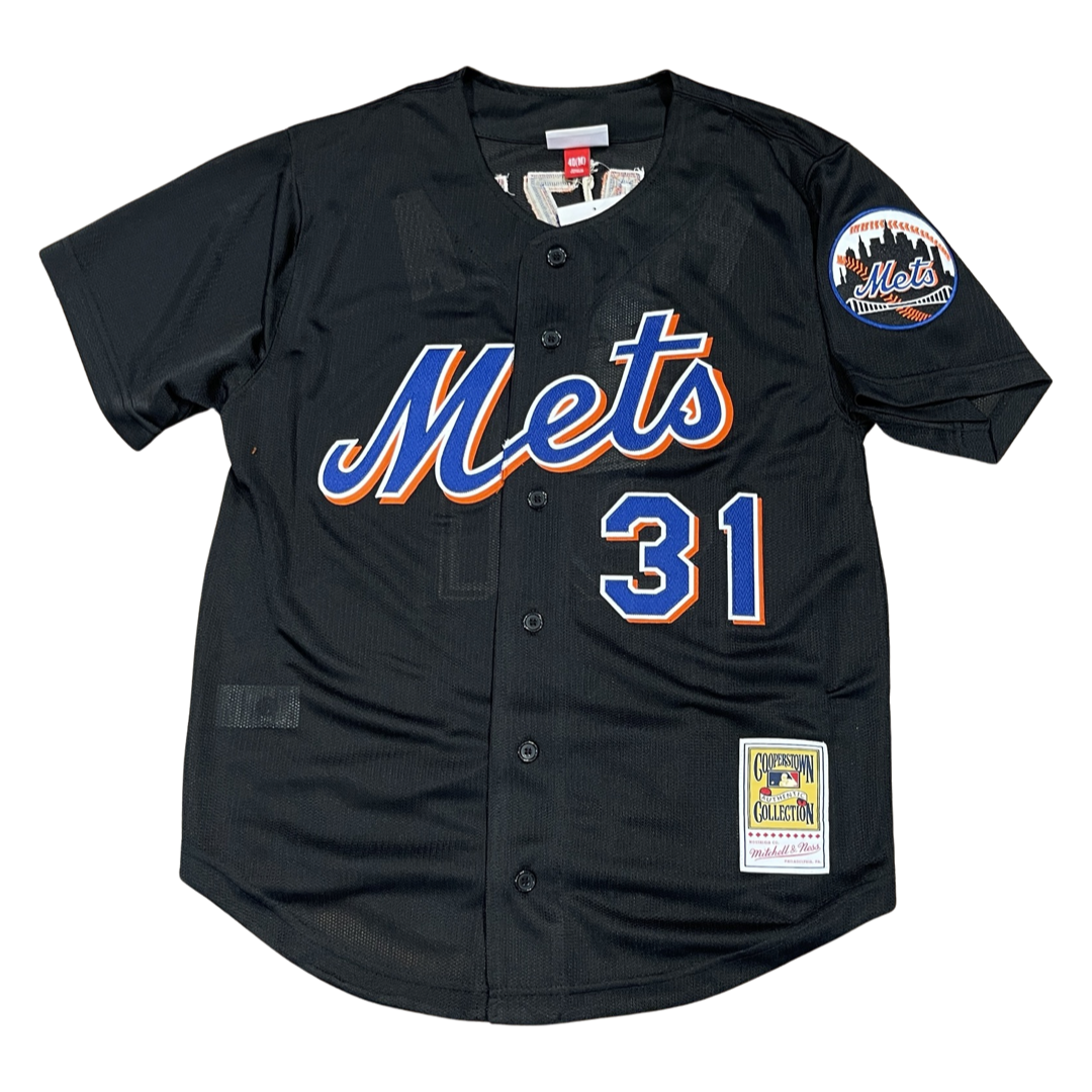 Mitchell Ness MLB AUTHENTIC BP JERSEY NEW YORK METS Men s BLACK