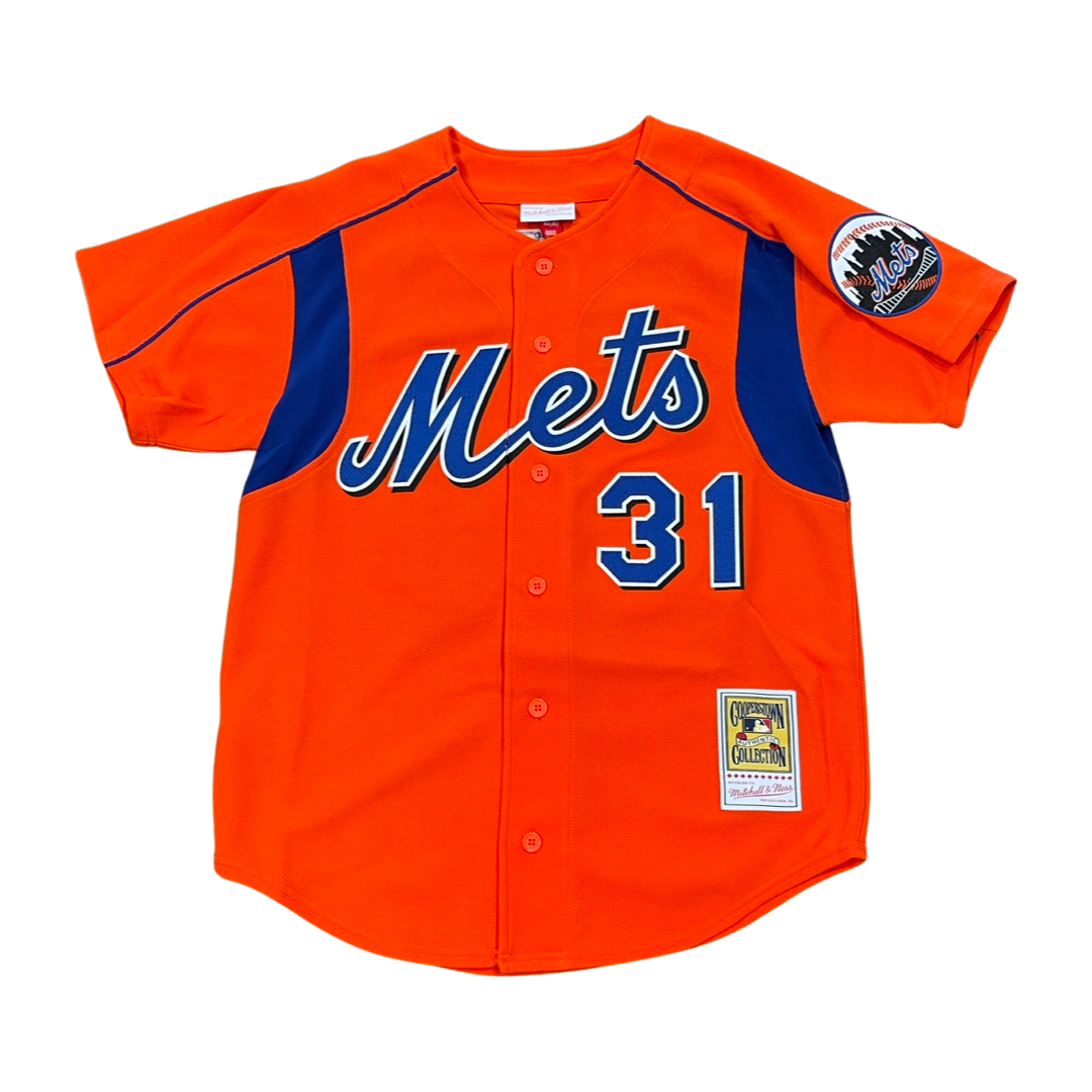 Mitchell & Ness MLB Authentic BP Jersey New York Mets Men’s - Orange/Royal Blue 2XL