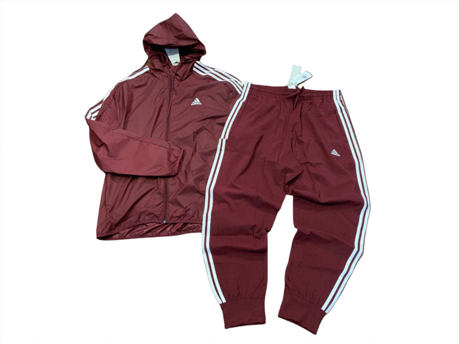 Adidas MEN’S WINDBREAKER HOODIE TRACKSUIT- SHADOW RED