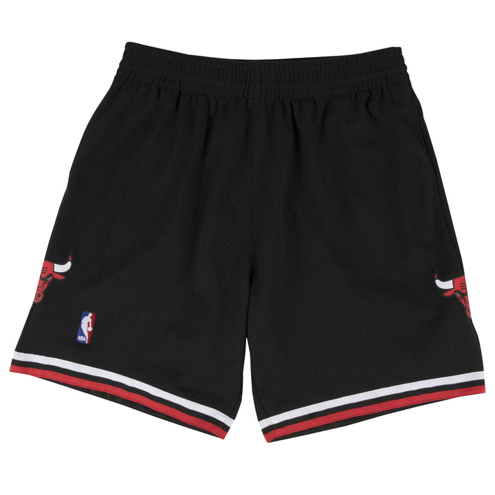 MITCHELL & NESS - NBA ALTERNATE SWINGMAN ROAD -SHORTS BULLS -97-98 MENS - BLACK RED
