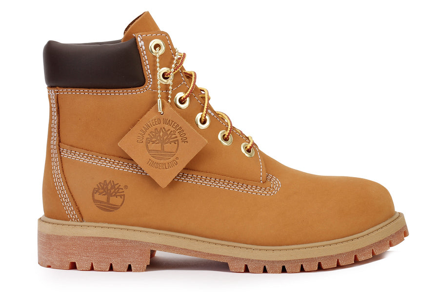 Timberland  PREMIUM  6 IN LACE WATERPROOF Youth - WHEAT NUBUCK