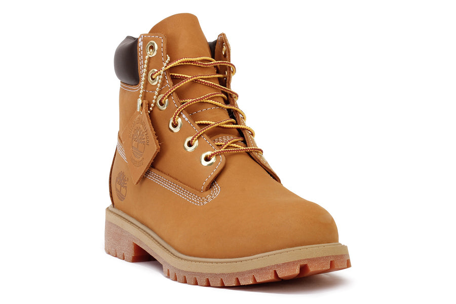 Timberland  PREMIUM  6 IN LACE WATERPROOF Youth - WHEAT NUBUCK