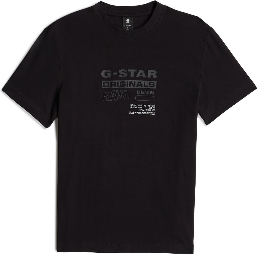 G-Star RAW ORIGINALS R T TEE Men’s- DK BLACK