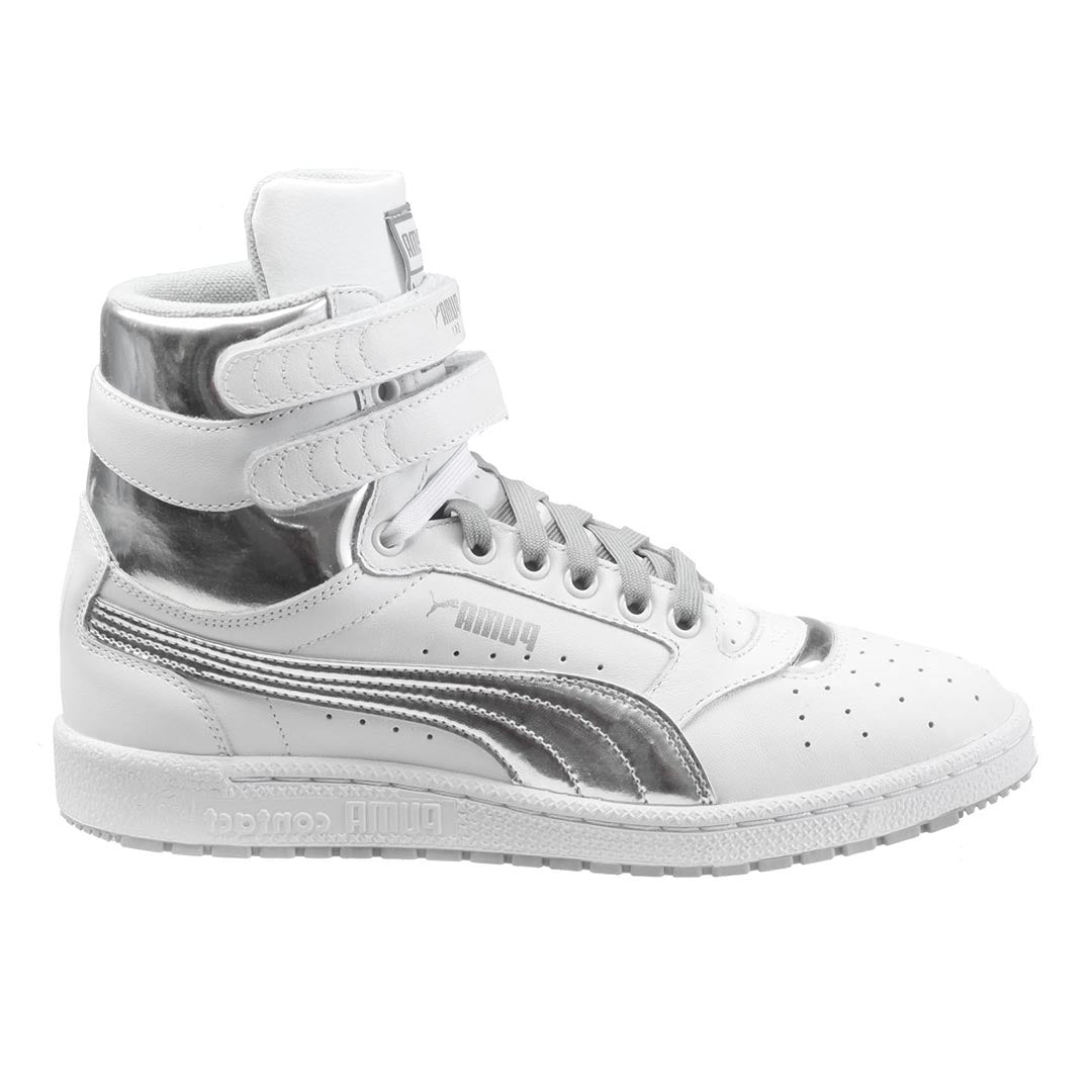 Puma SKY II HI FG FOIL Men's - PUMA WHITE-PUMA SILVER Puma SKY II HI FG FOIL Men's - PUMA WHITE-PUMA SILVER