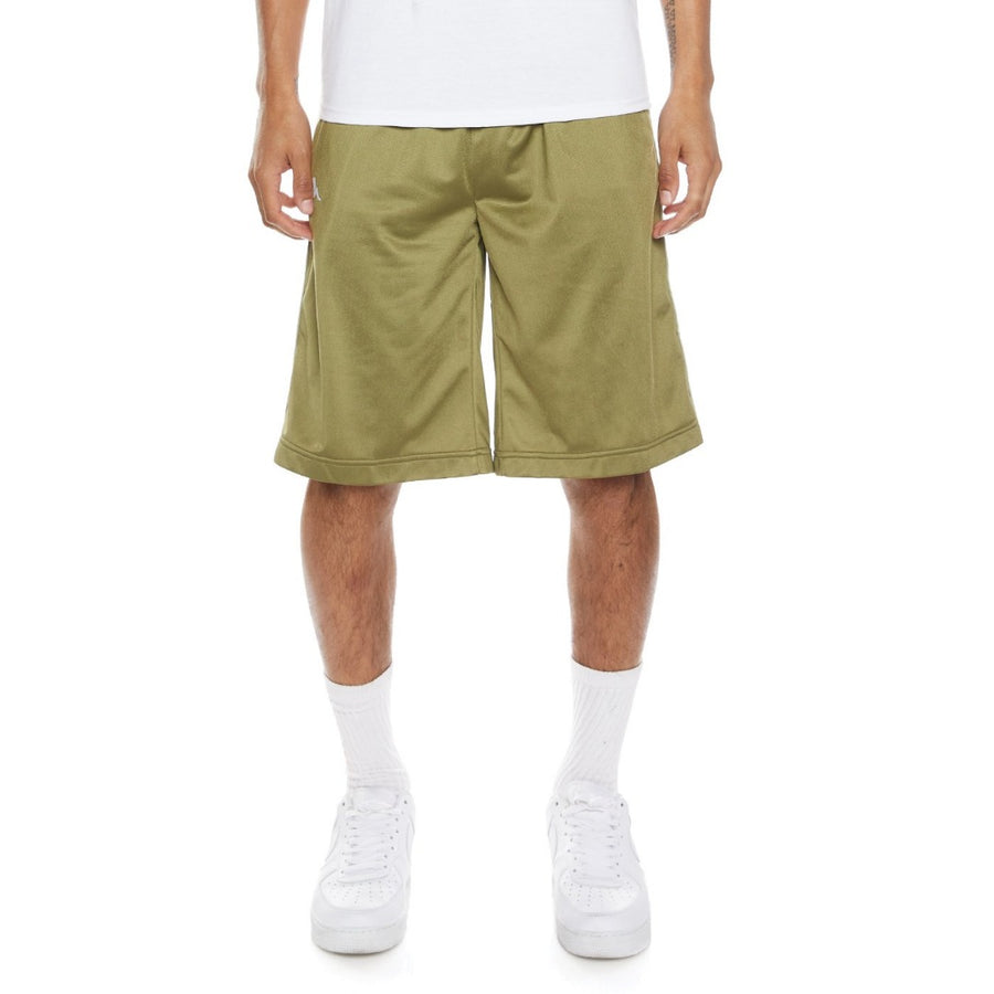 Kappa 222 BANDA TREADWELLZIN SHORTS Men’s - GREEN OLIVE-GREEN LT-WHITE