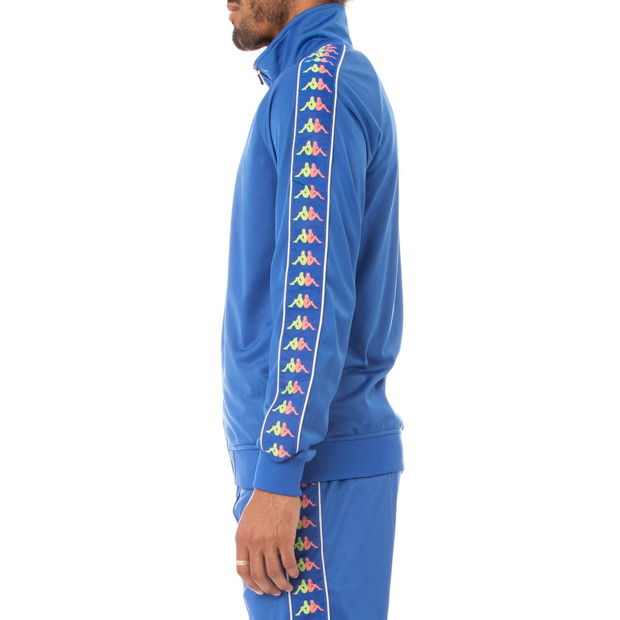 Kappa 222 BANDA CARAMBIE TRACKSUIT Men’s - BLUE LAPIS-GREEN LIME-ORANGE-GREY ASH