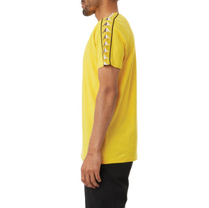 Kappa AUTHENTIC BENDOC MAN TEE Men’s -YELLOW DK - VIOLET- WHITE - BLACK