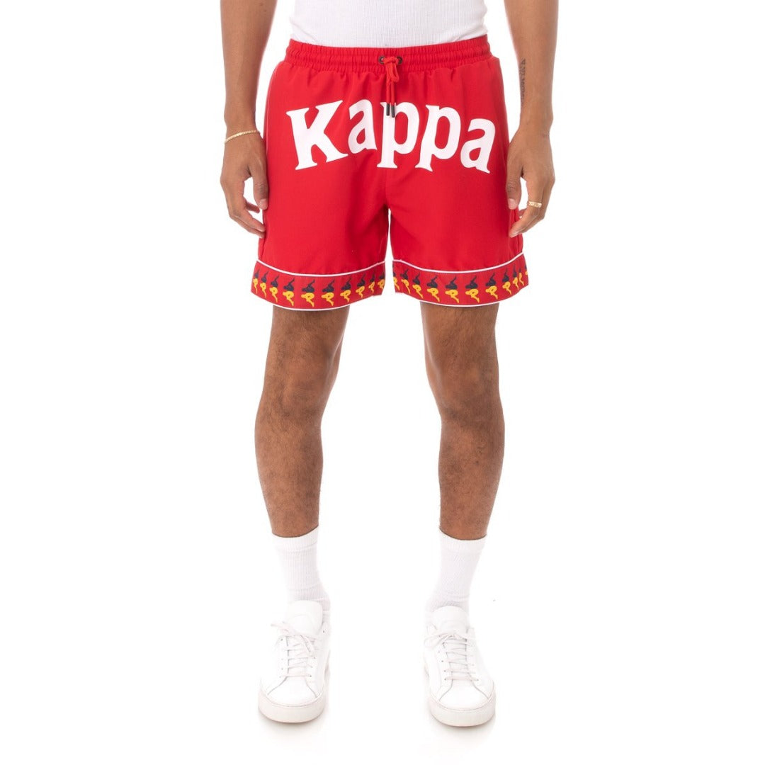 Kappa 222 BANDA CALABASH SHORTS Men's - RED - YELLOW DK