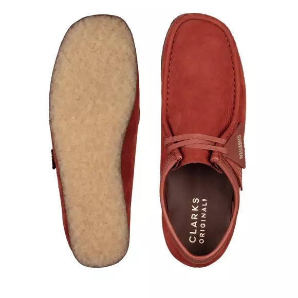 Burgundy 2025 clarks wallabee