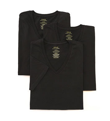 Polo Ralph Lauren - V-NECK CLASSIC FIT T-Shirt 4 PACK Men’s - BLACK - Moesports