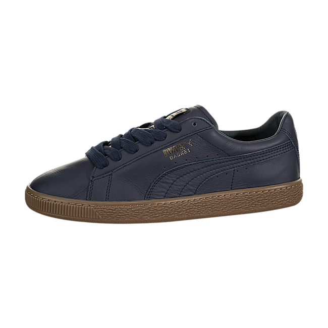 Puma BASKET CLASSIC GUM DELUXE Men’s - PEACOAT-METALLIC GOLD - Moesports