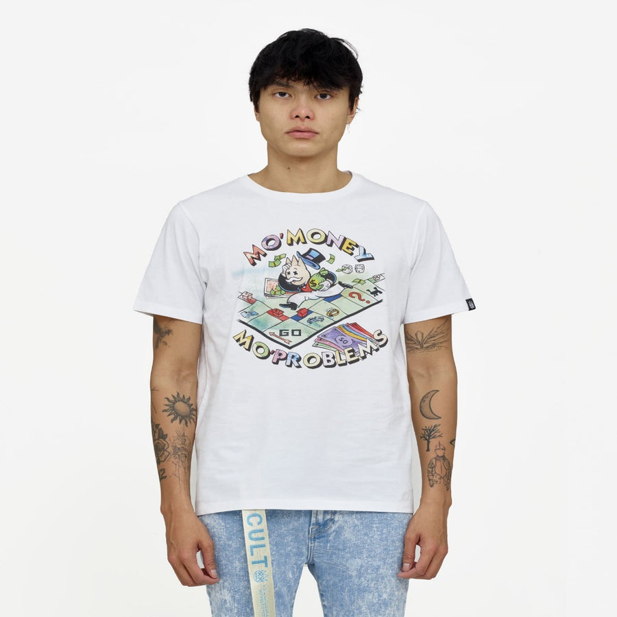 Cult of Individuality  MONOPOLY - SHORT SLEEVE CREW NECK TEE Men’s - WHITE