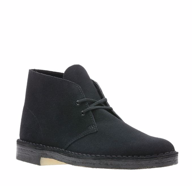 Clark s DESERT BOOT Men s BLACK SUEDE DAIM NOIR Moesports