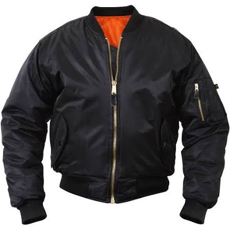Rothco MA-1 FLIGHT JACKET Men’s - BLACK - Moesports