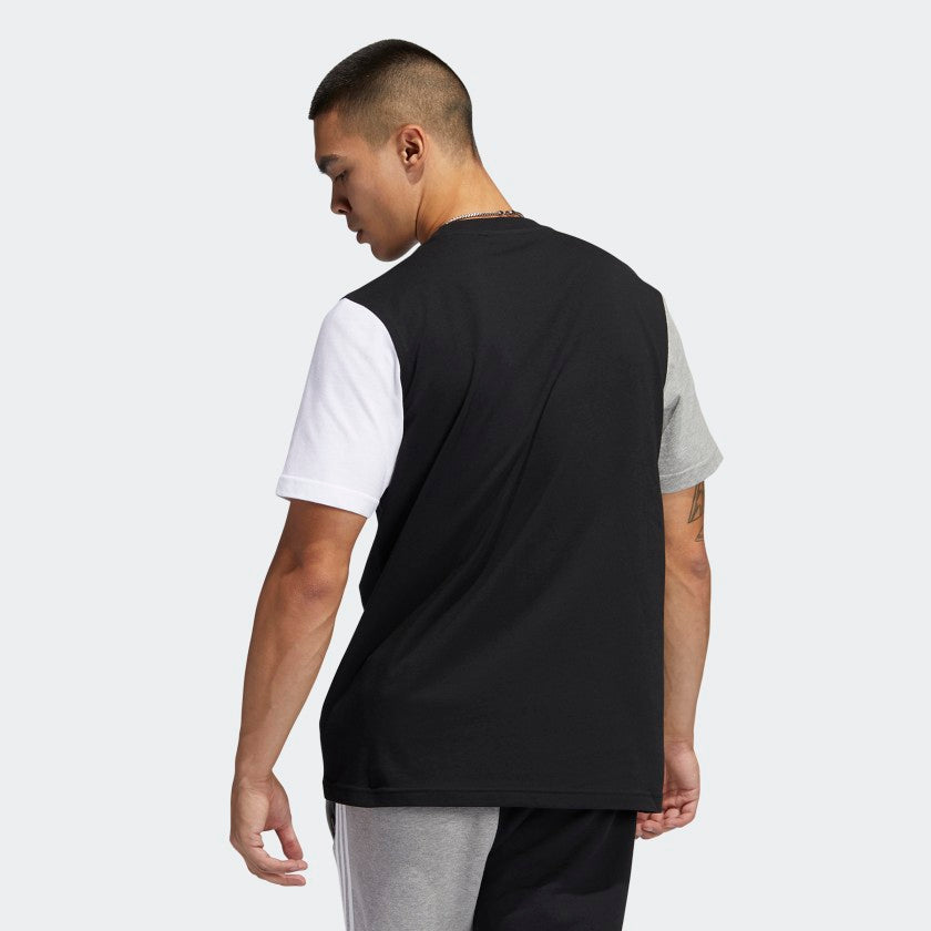 Adidas Original 3-TREFOIL T-SHIRT TEE Men's - BLACK /MEDIUM GREY – Moesports