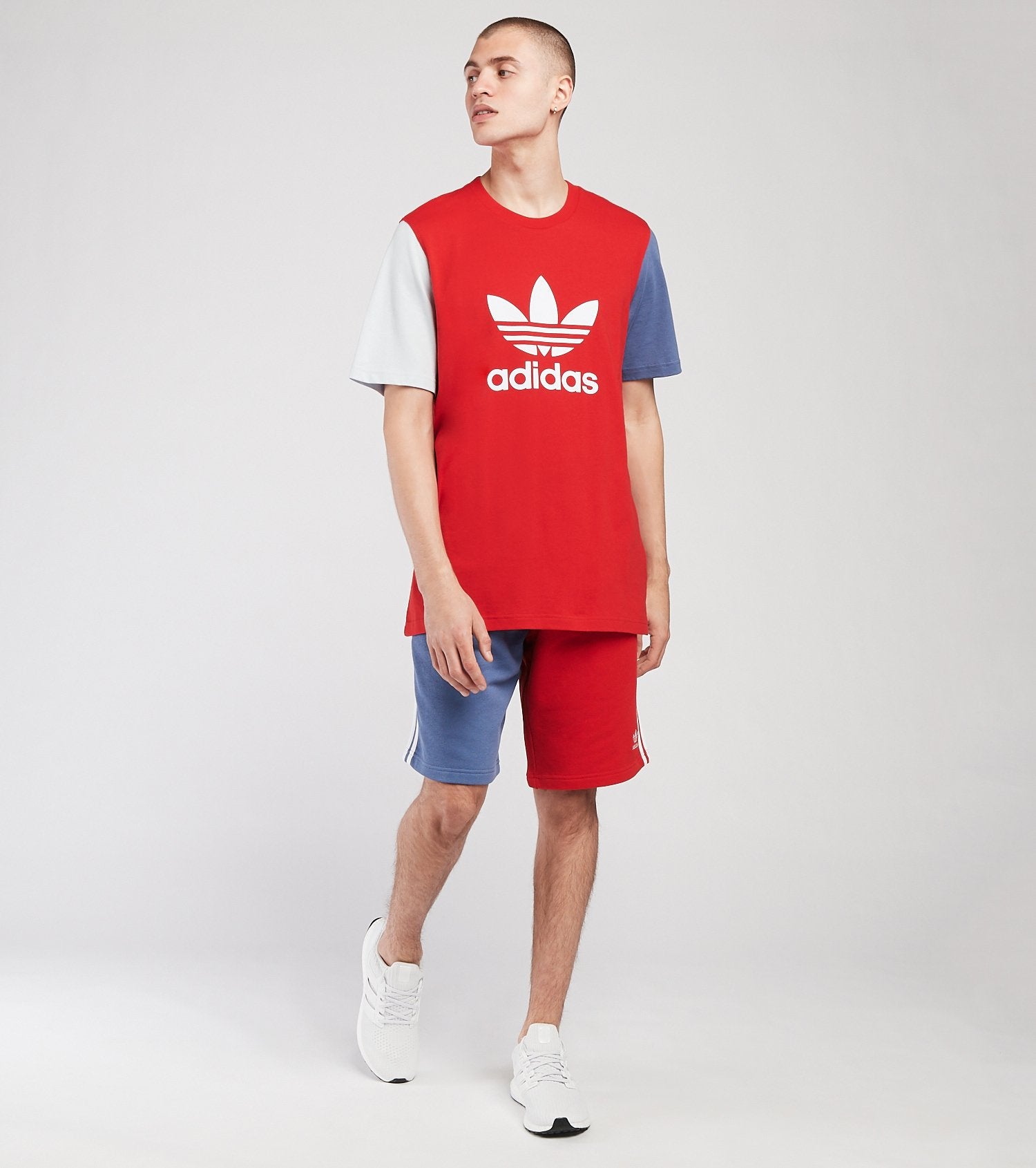 Adidas Original 3-TREFOIL T-SHIRT -SCARLET Men\'s TEE – RED Moesports /HALO