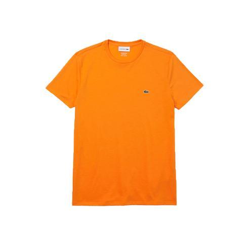 Tシャツ・カットソー Lacoste Men's Crew Neck Basic Tee Red TH6709-240 Lacoste Mens Crew Neck Pima Cotton Jersey T-shirt Red TH6709