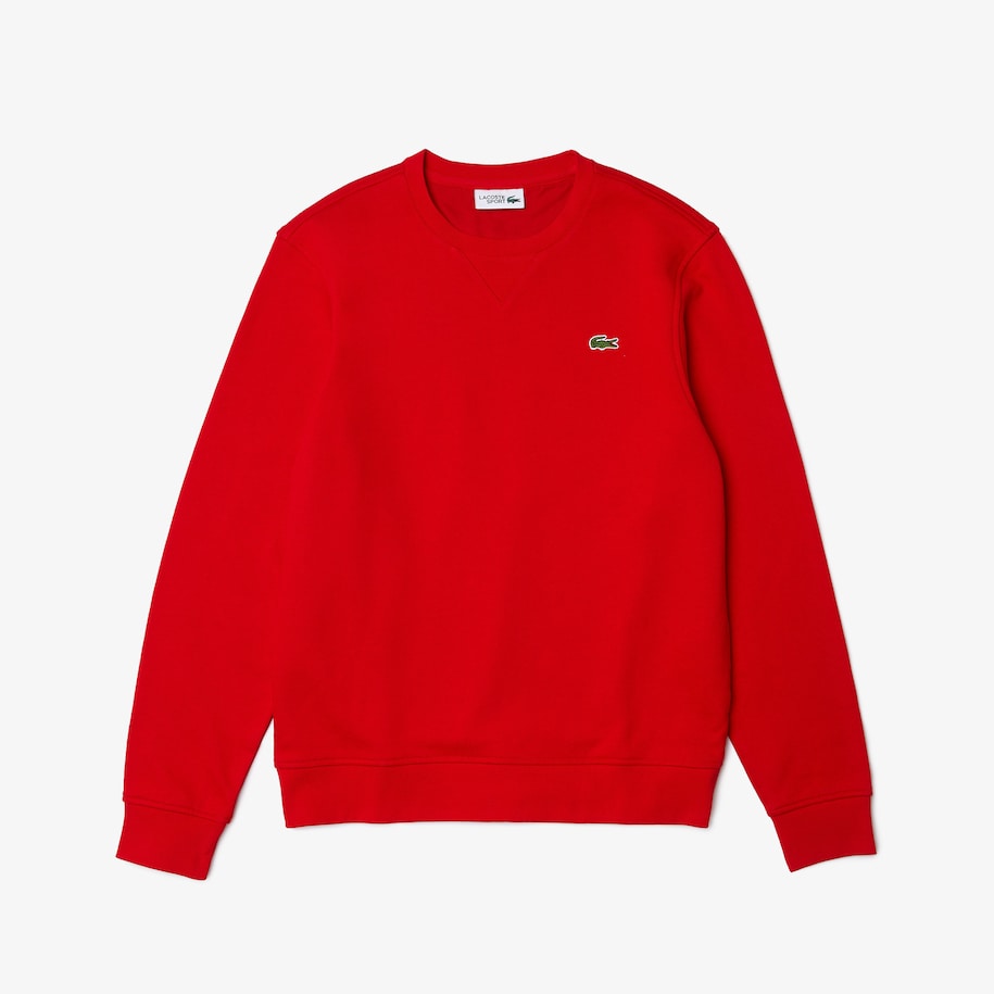 LACOSTE CREW NECK SWEATER - Men's / RED – Moesports