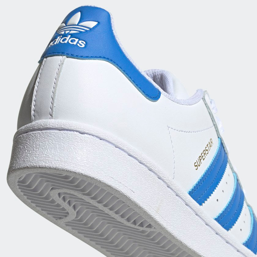 blue adidas superstar shoes