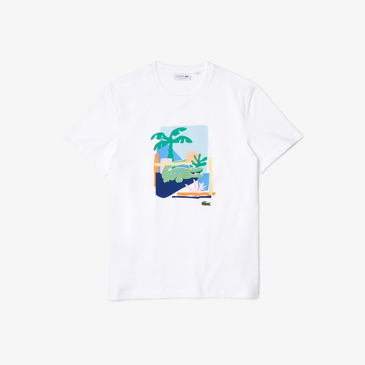 LACOSTE CROCODILE GRAPHIC PRINT T-SHIRT Men’s - WHITE-001